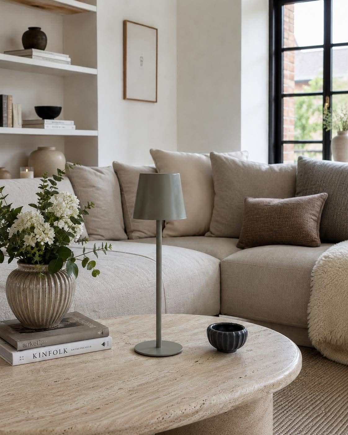 Wiederaufladbare Lampe - Taupe smooth
