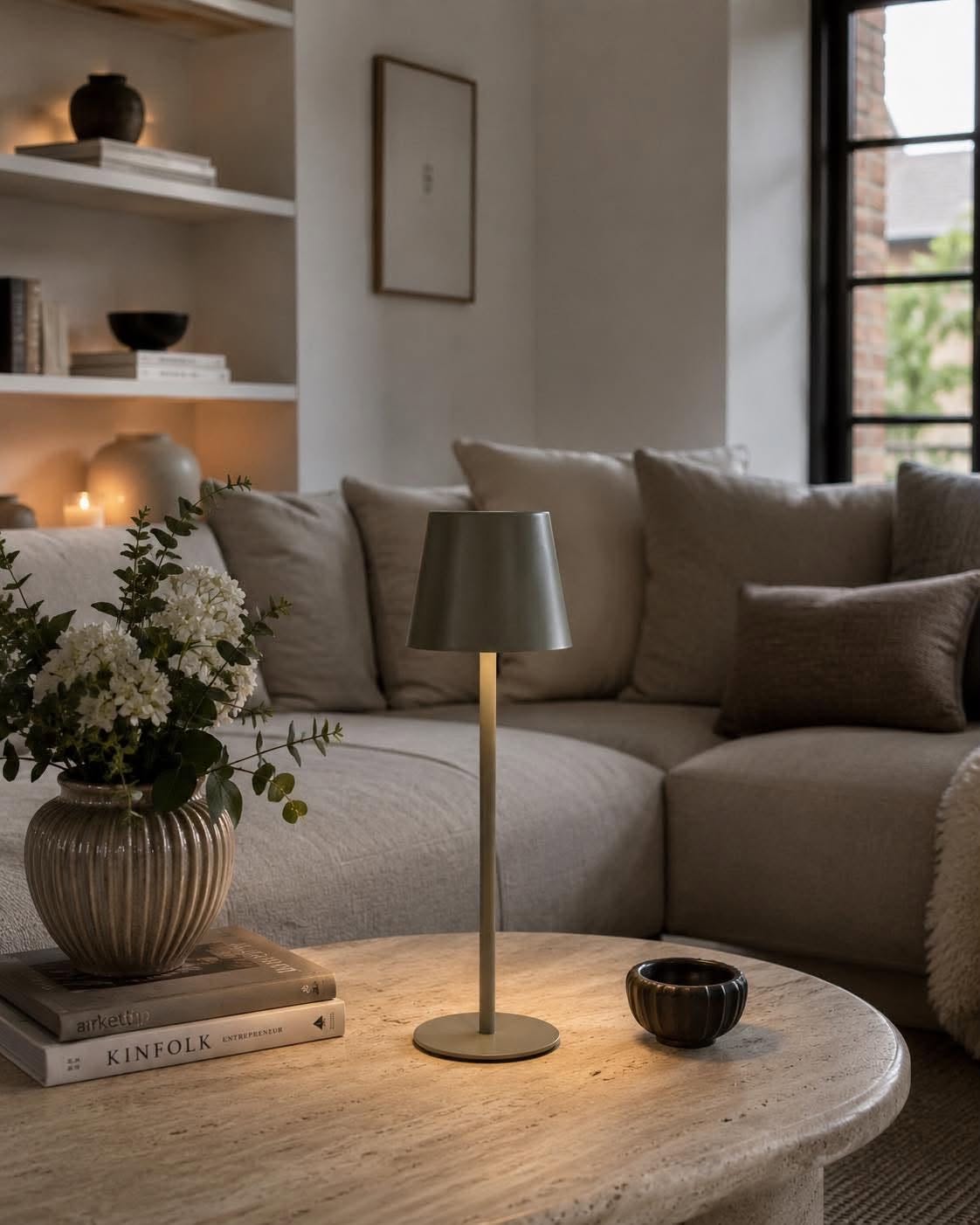 Wiederaufladbare Lampe - Taupe smooth