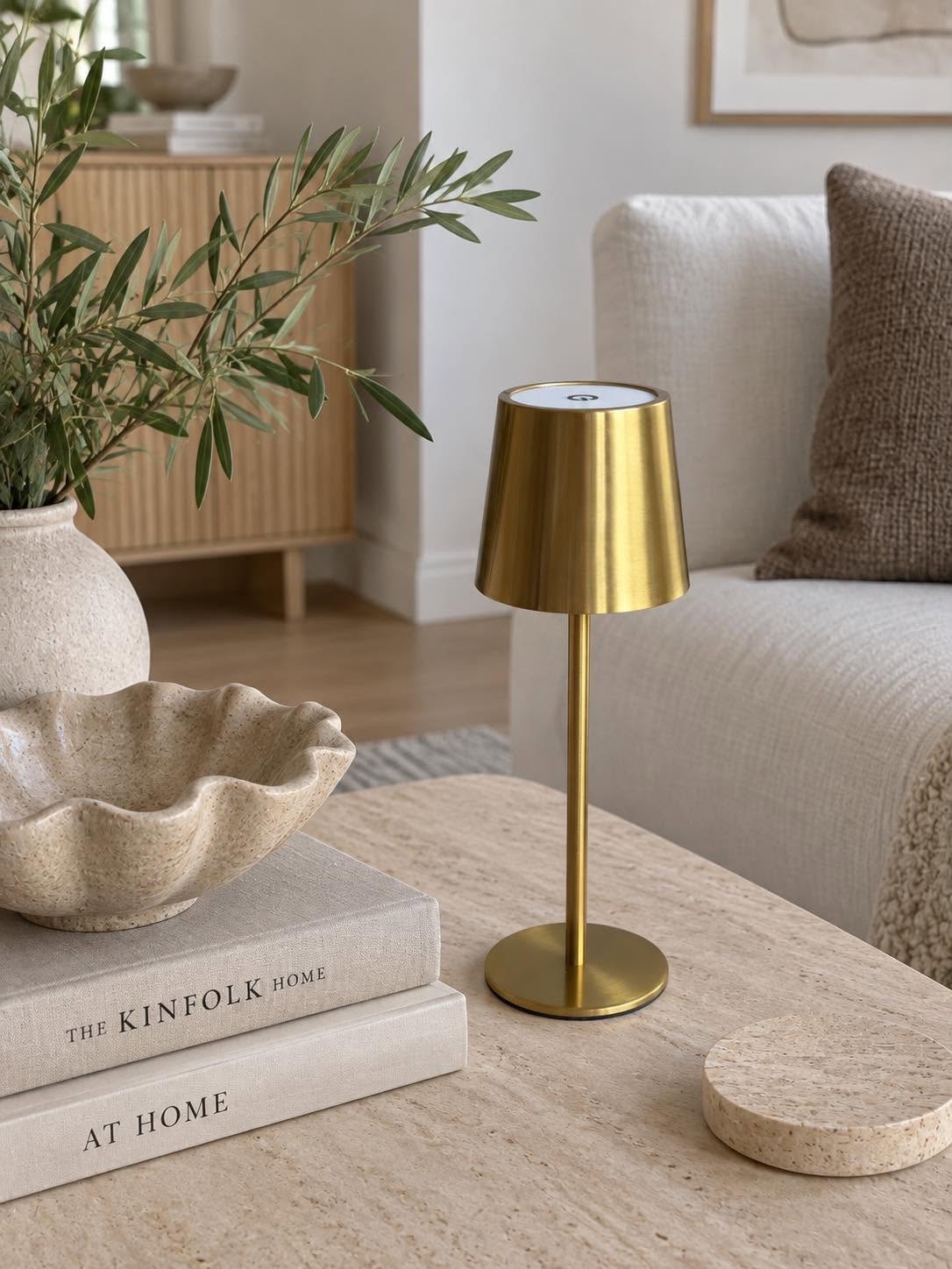 Mini LED Tischlampe wiederaufladbar – Gold