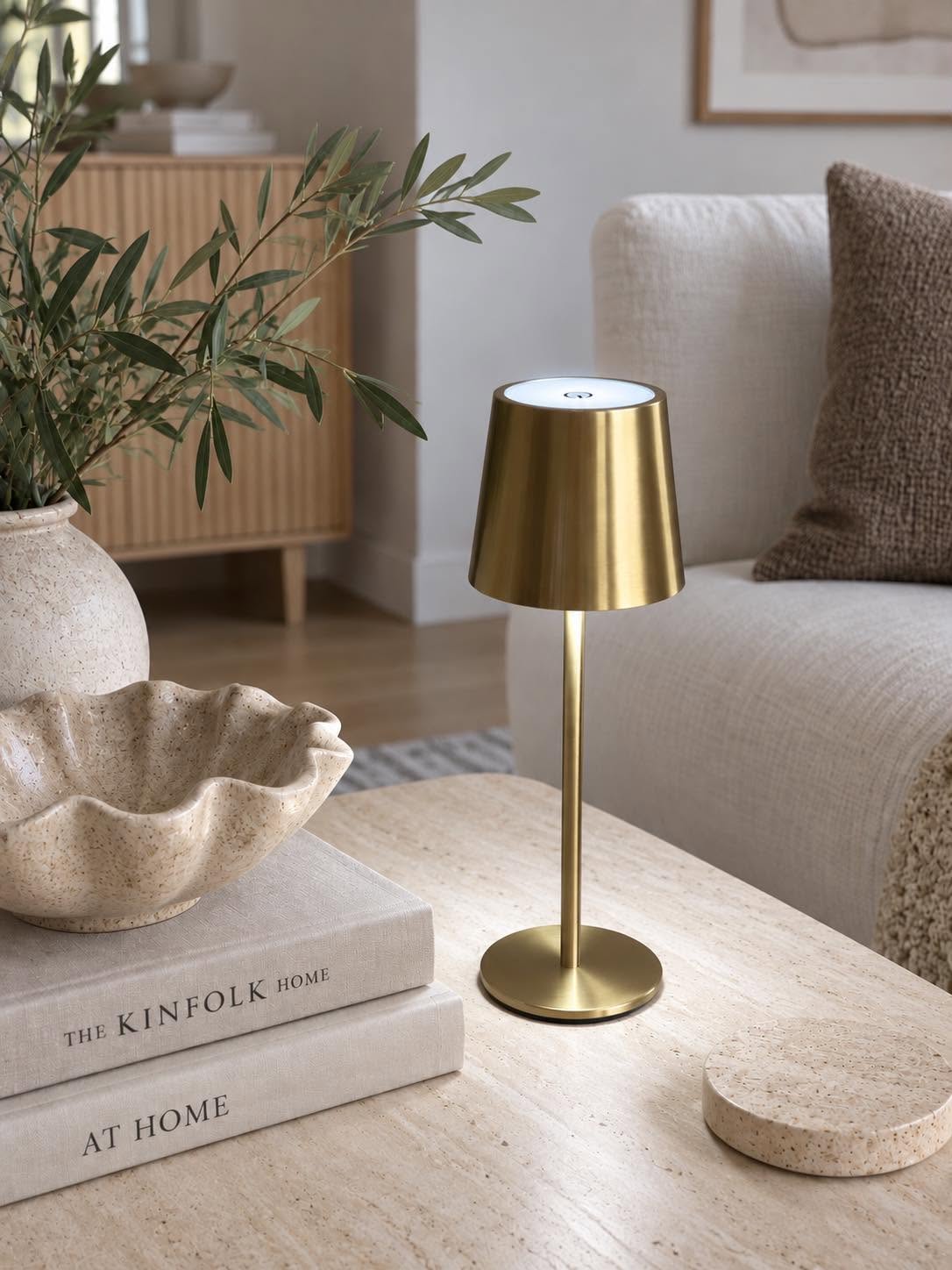 Mini LED Tischlampe wiederaufladbar – Gold