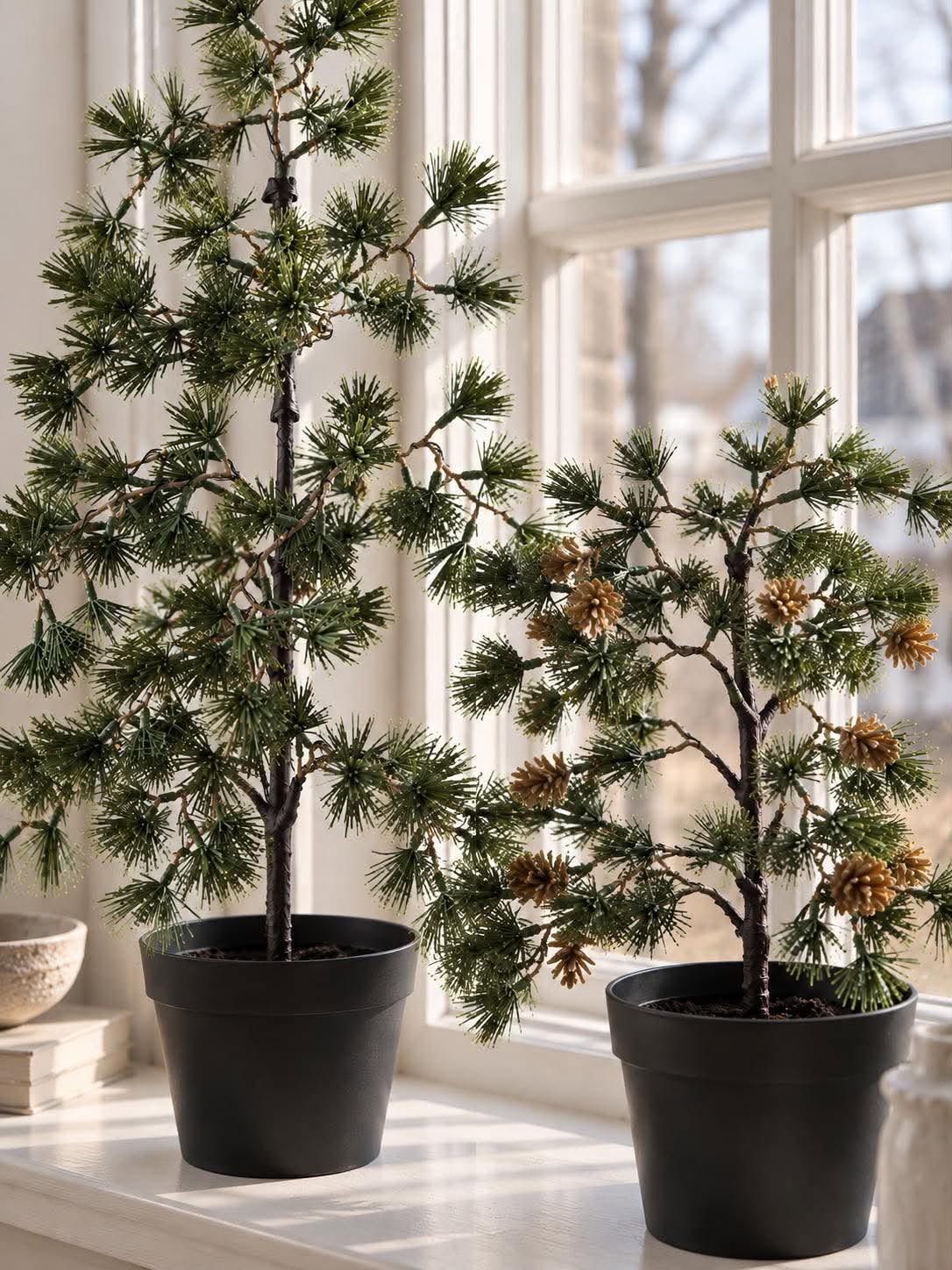 Zedernbaum mit Lichterkette - Für den Außenbereich geeignet