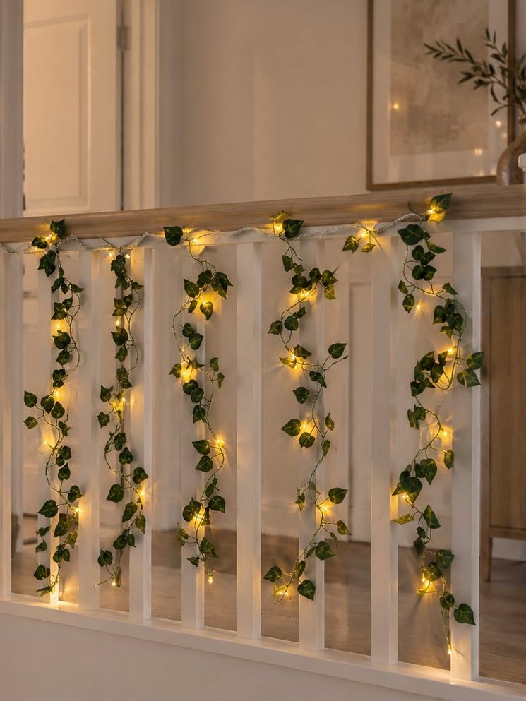 Lichterkette rankende Blätter