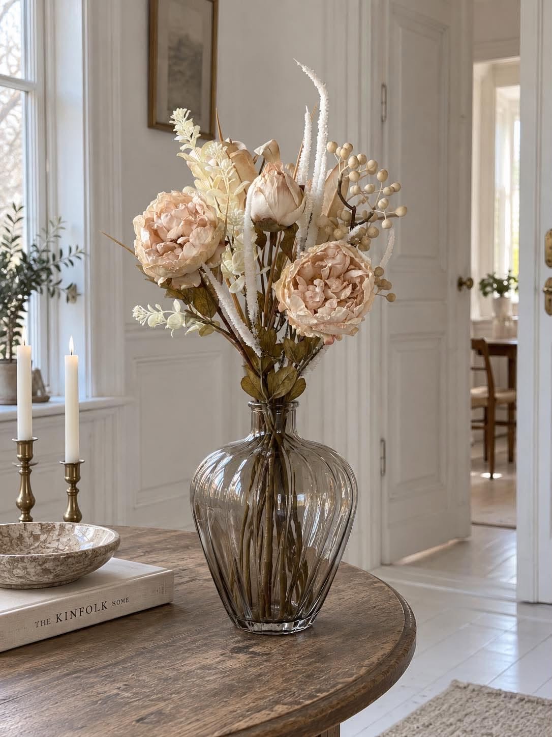 Strauß 62 cm Creme