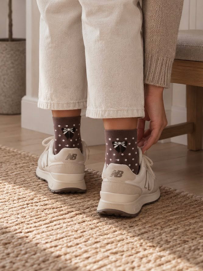 Socken dots und Schleife - 37-41