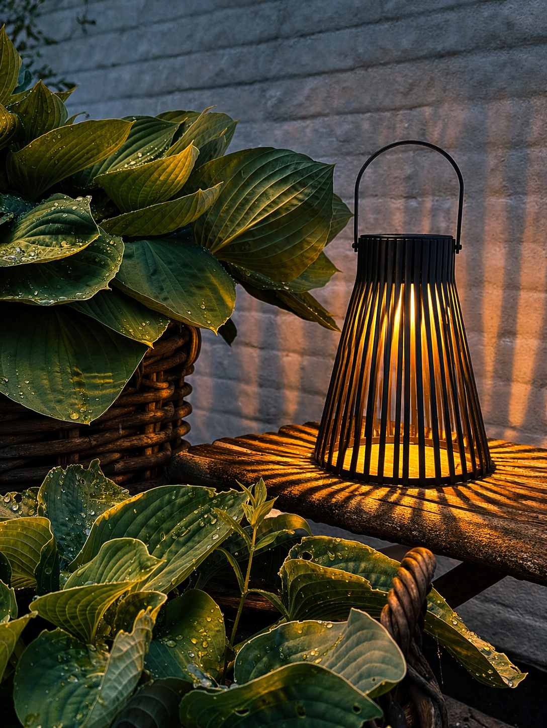 Laterne mit Solarzellen - GARDEN BLACK 24 cm