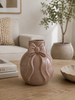 Vase mit Schleife - Old Rose