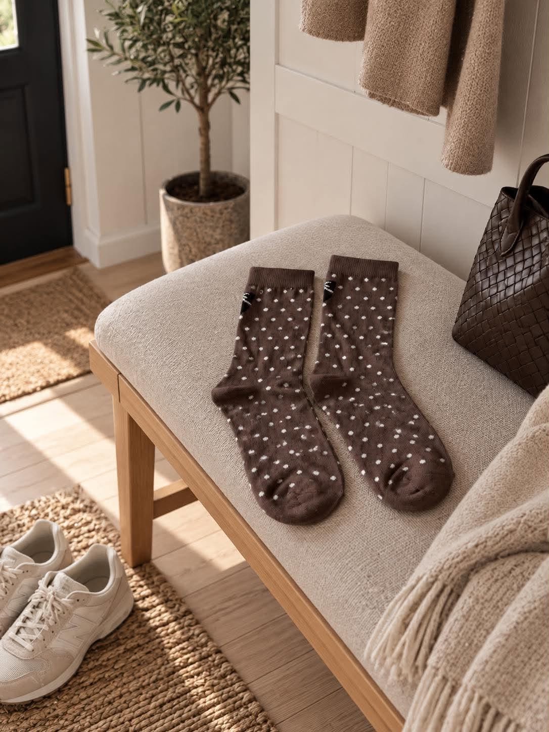 Socken dots und Schleife - 37-41