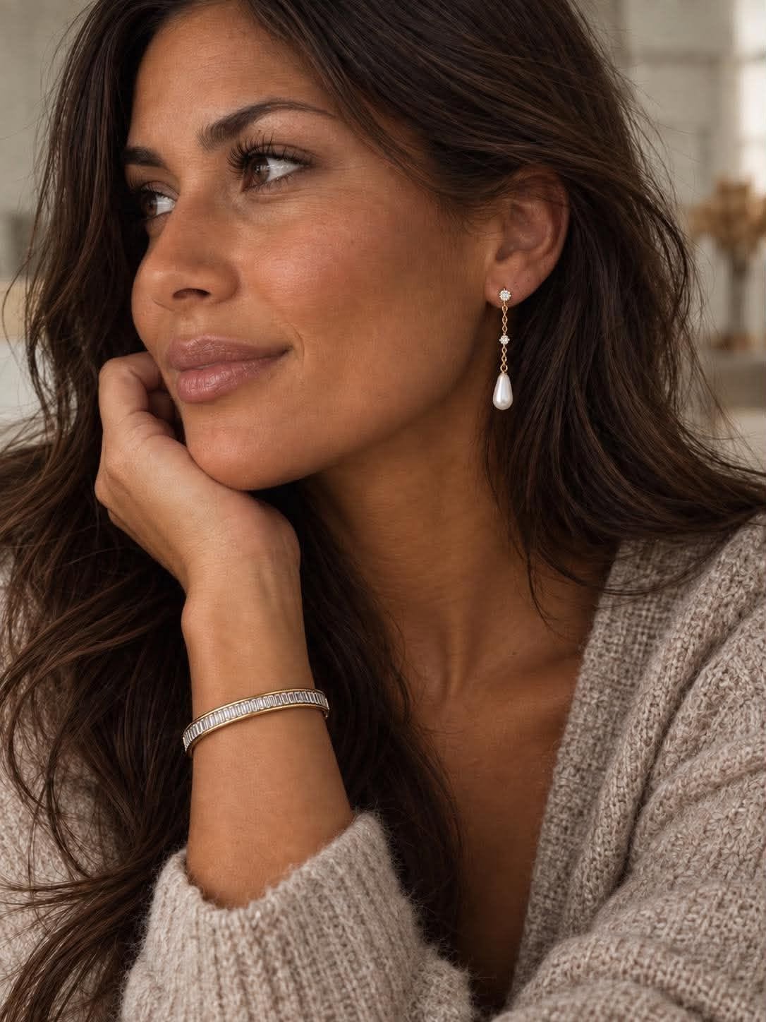 Ohrringe Mischa 18K vergoldetes Sterling-Silber