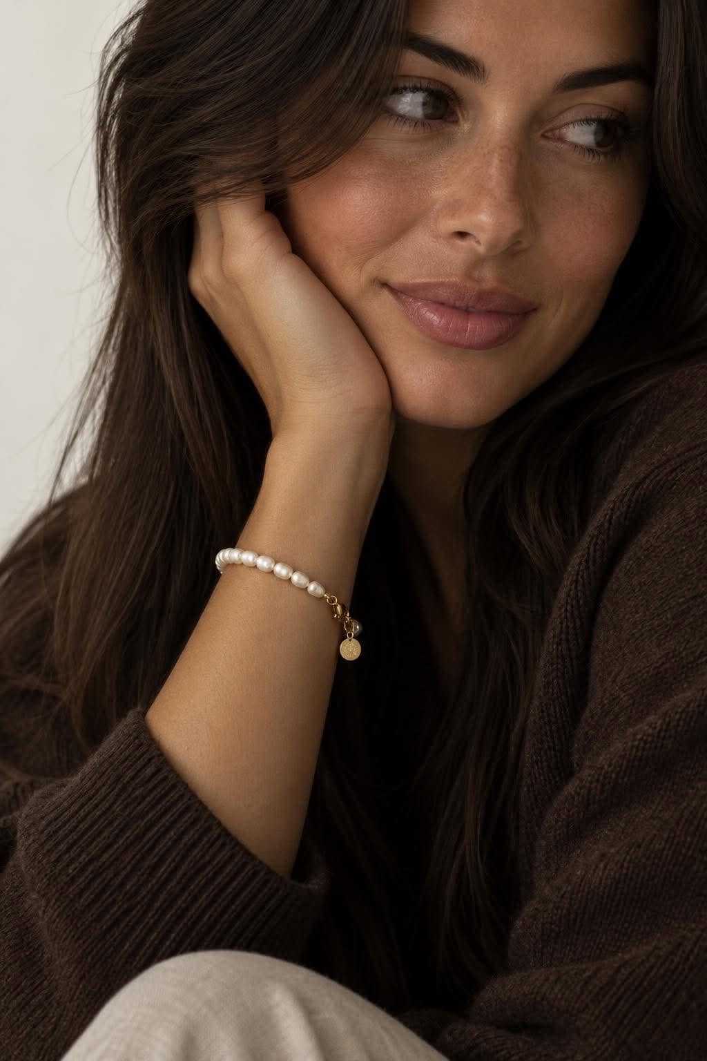 Armband Beate vergoldet - Wasserfest