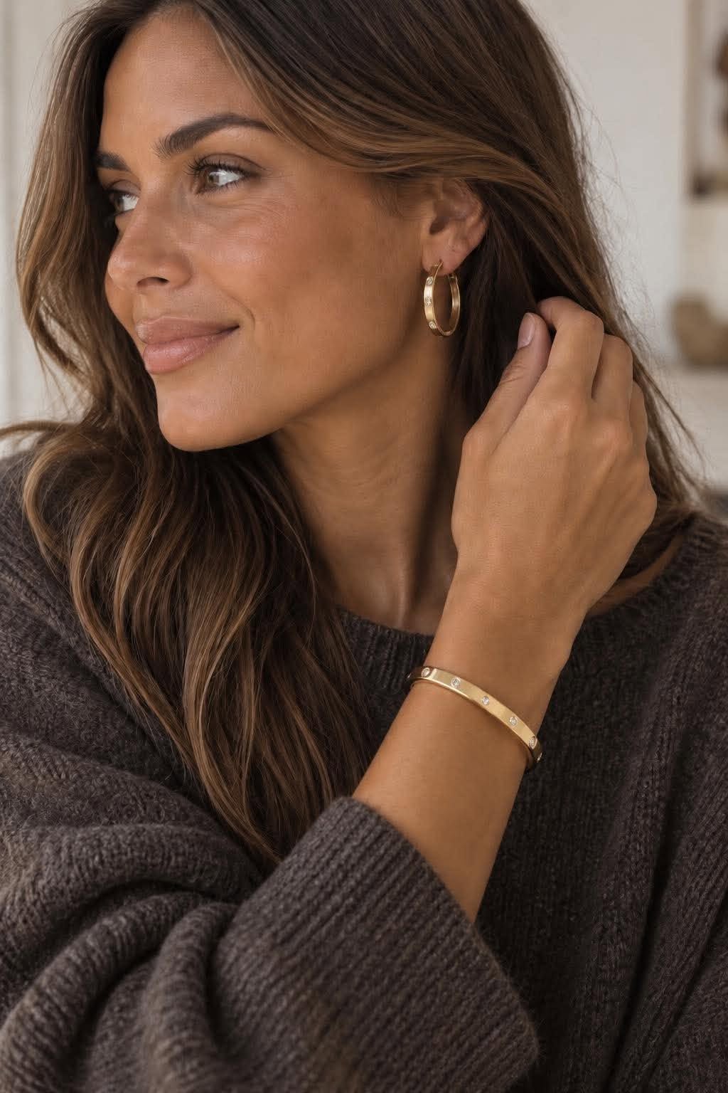 Mindy Set mit Armband und Ohrringen - vergoldet