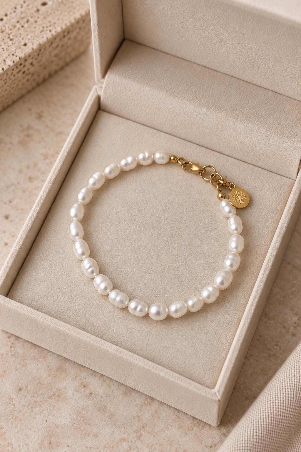 Armband Beate vergoldet - Wasserfest