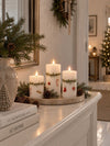 LED-Blockkerzen Weihnachten - Set aus 3 Stk.