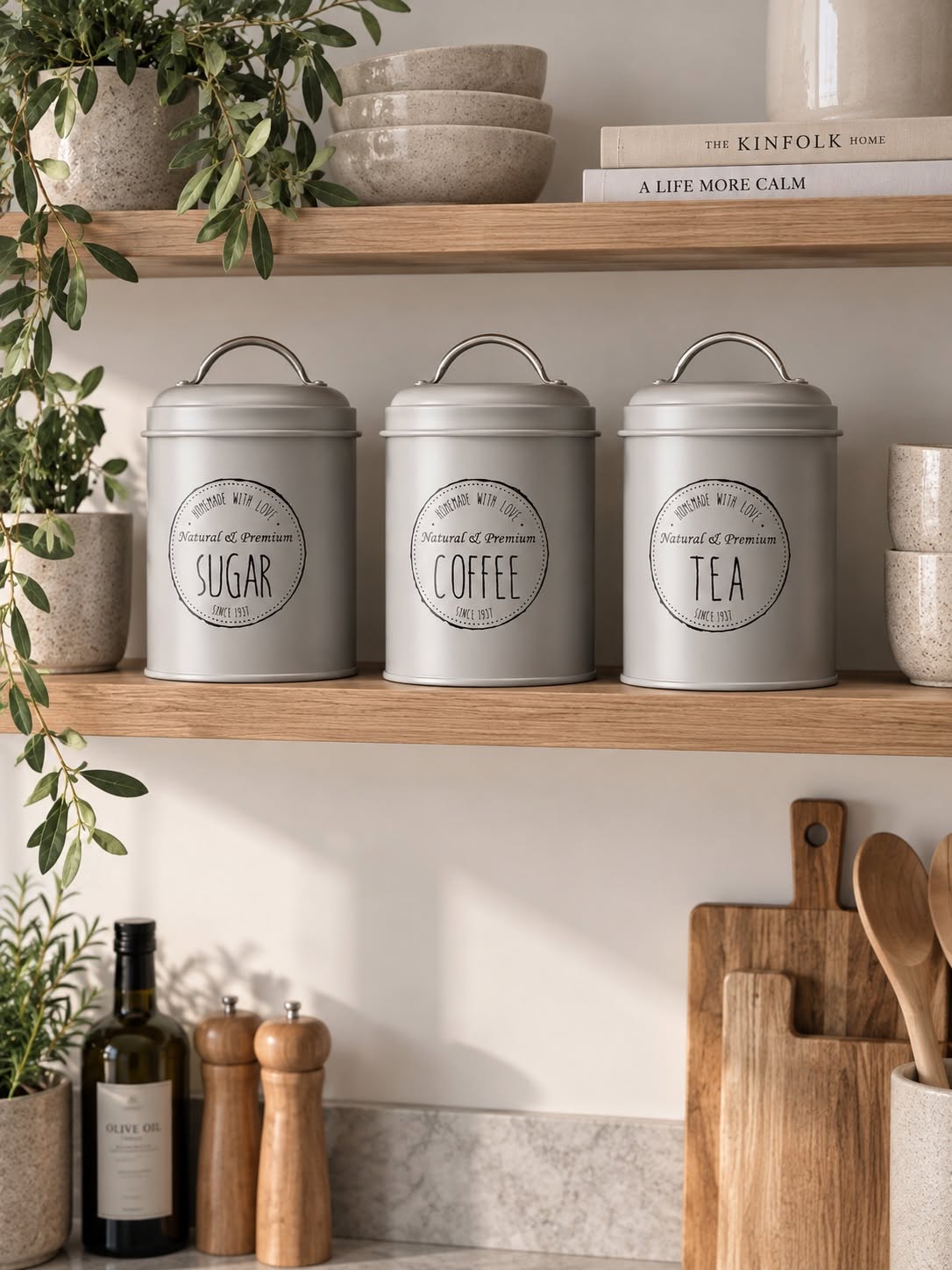 Dosen Taupe - Set mit 3 Stk.