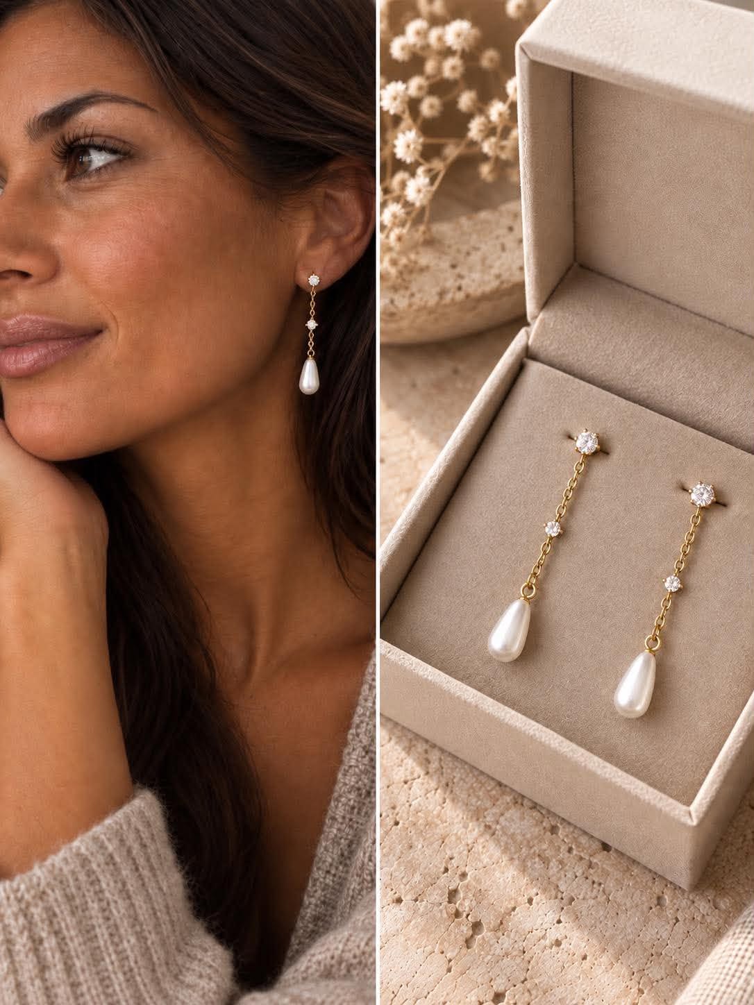 Ohrringe Mischa 18K vergoldetes Sterling-Silber