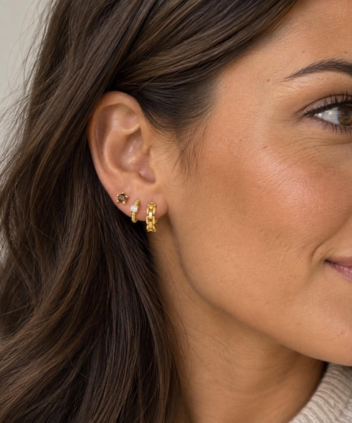 Ohrringe Jeanie – Mixbox 18K vergoldet
