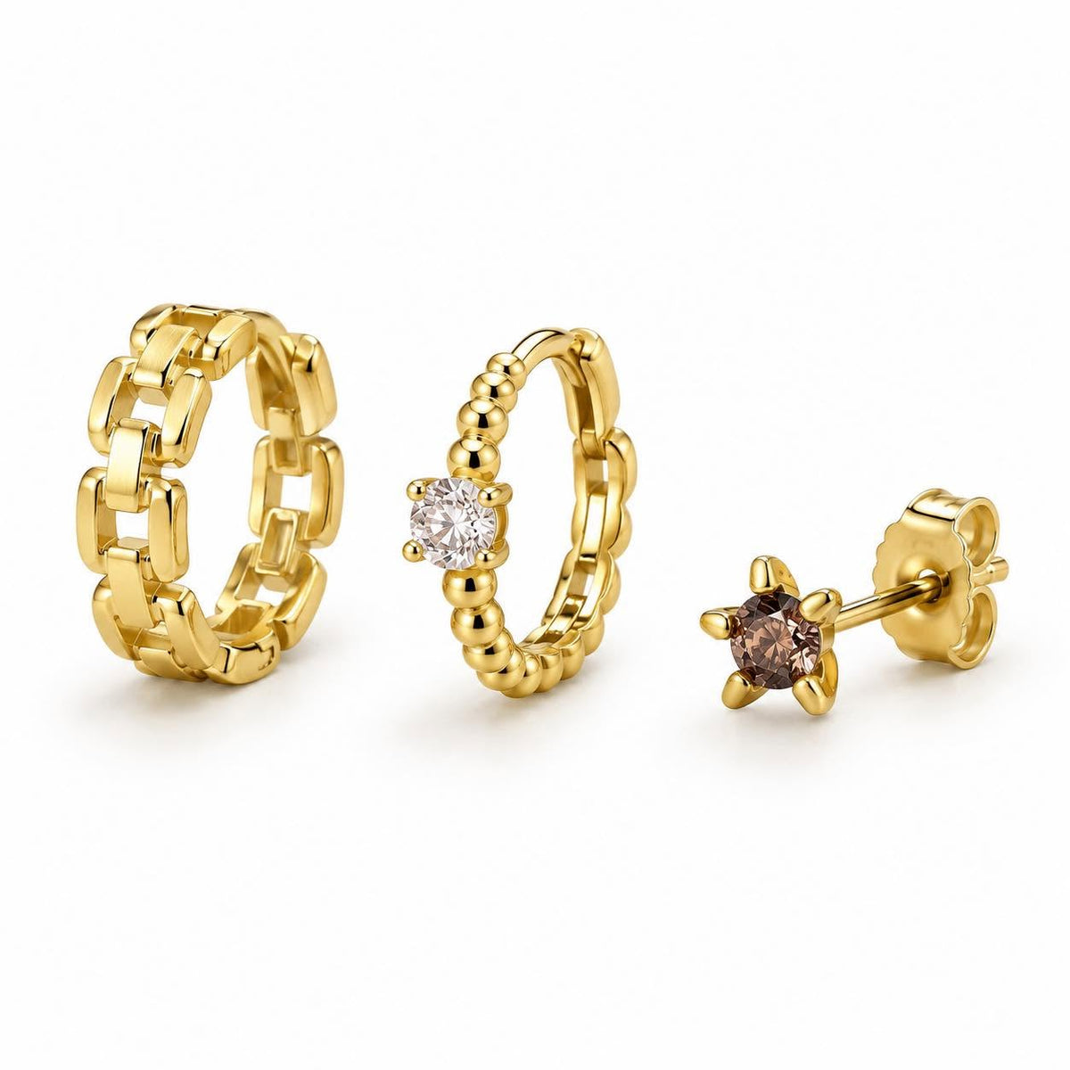 Ohrringe Jeanie – Mixbox 18K vergoldet