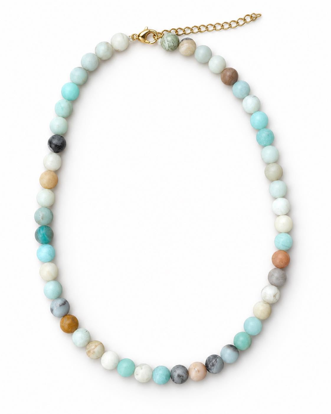 Halskette Mary Natur/Aqua Mix