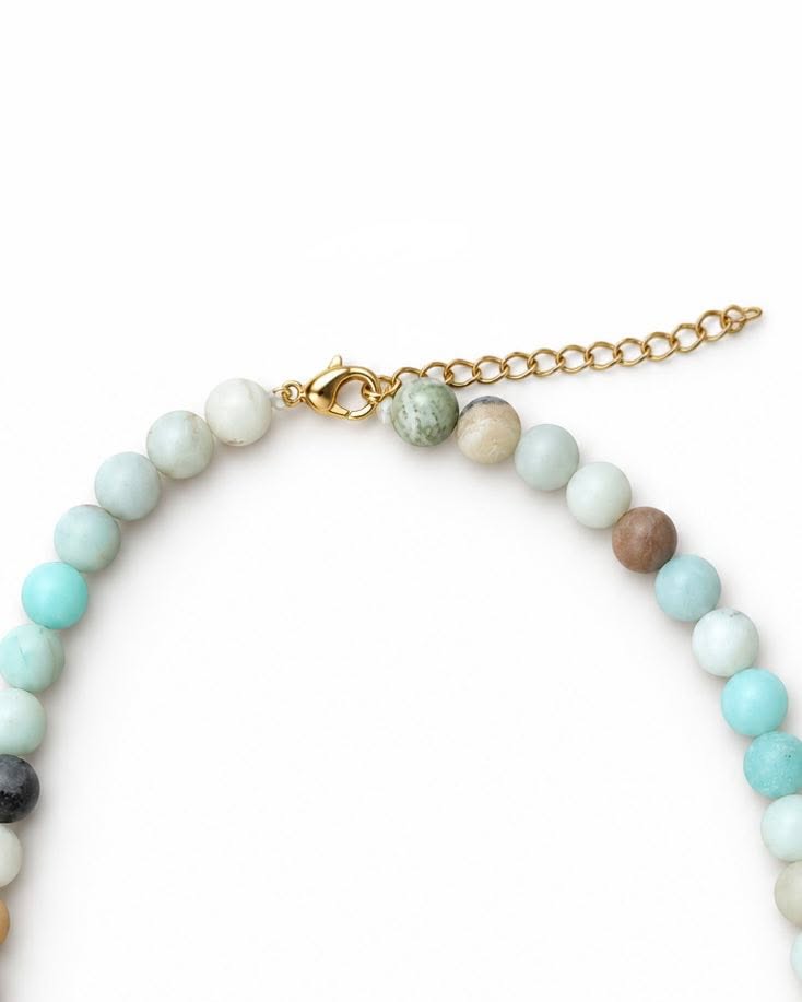 Halskette Mary Natur/Aqua Mix