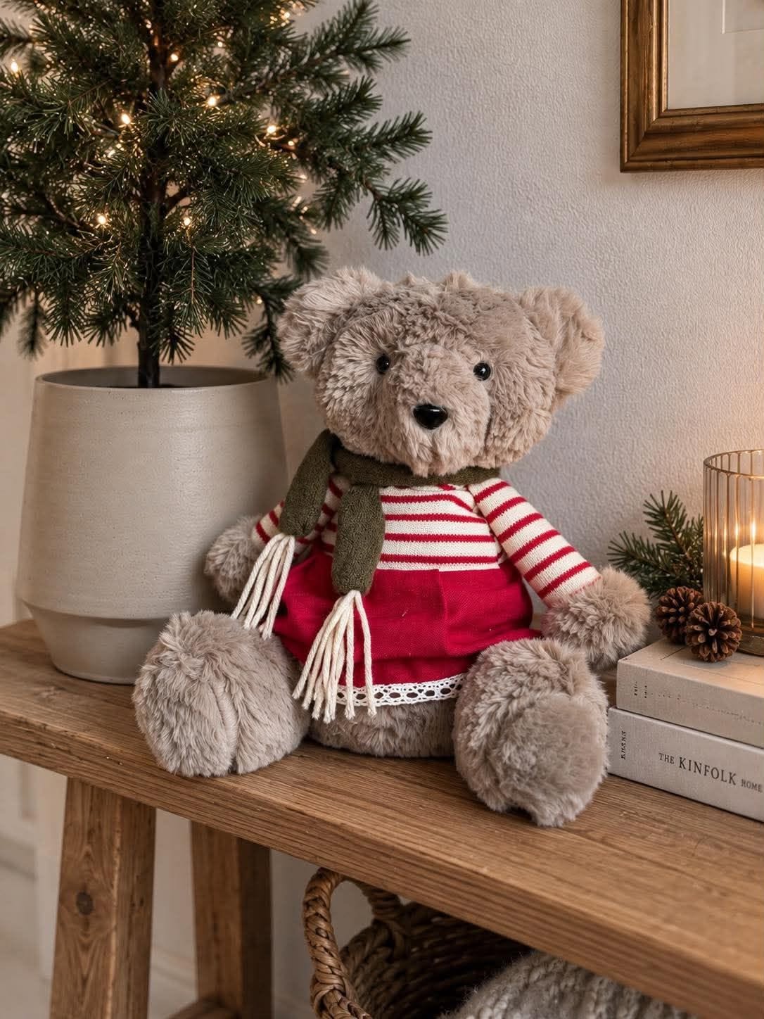 Bamse med strik - Jul