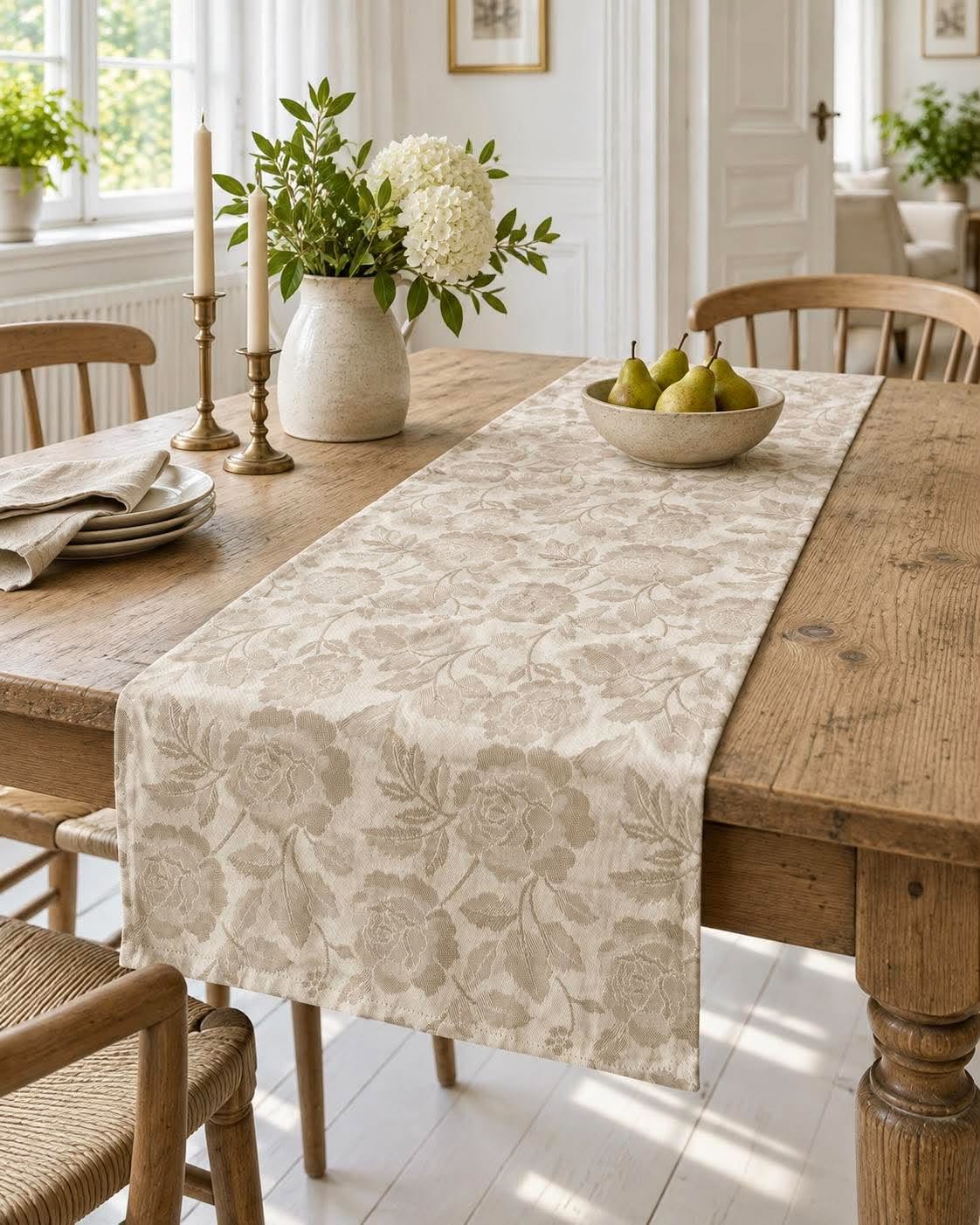 Tischläufer JACQUARD Sand