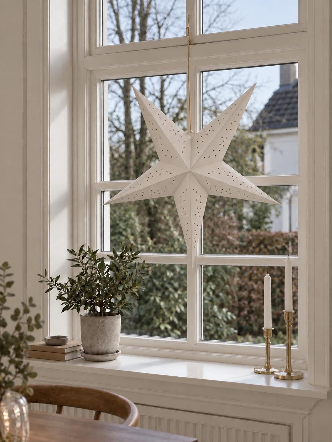 Stern mit LED-Licht - Weiß 60 cm