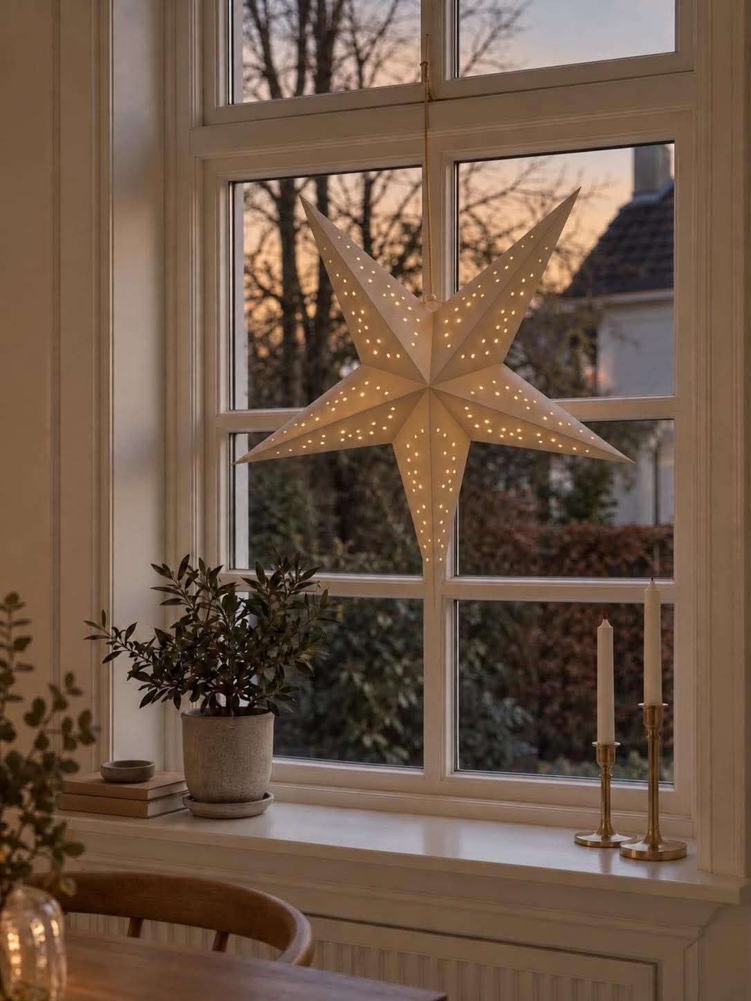 Stern mit LED-Licht - Weiß 60 cm
