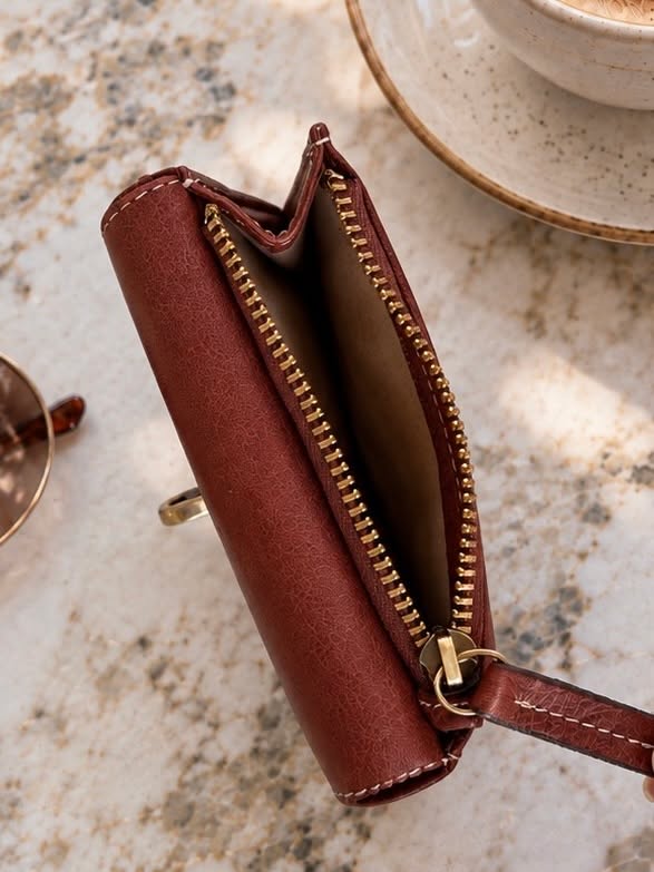 Geldbörse Saya Small - Cognac