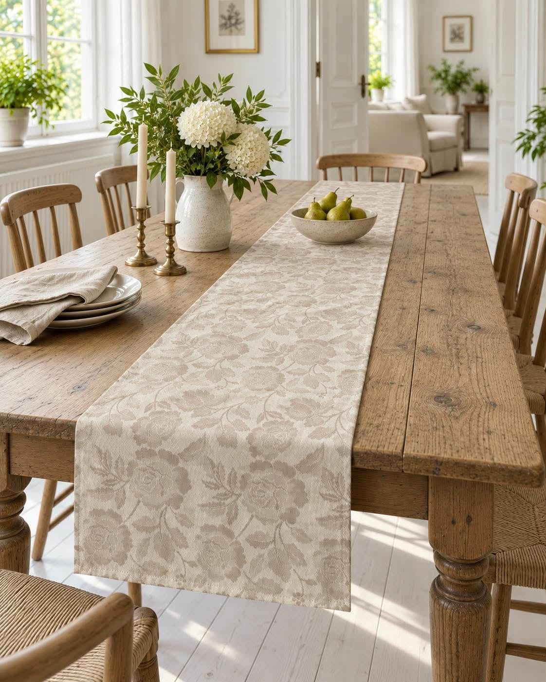 Tischläufer JACQUARD Sand