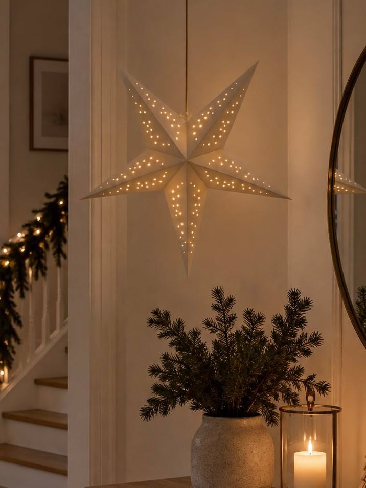 Stern mit LED-Licht - Weiß 60 cm