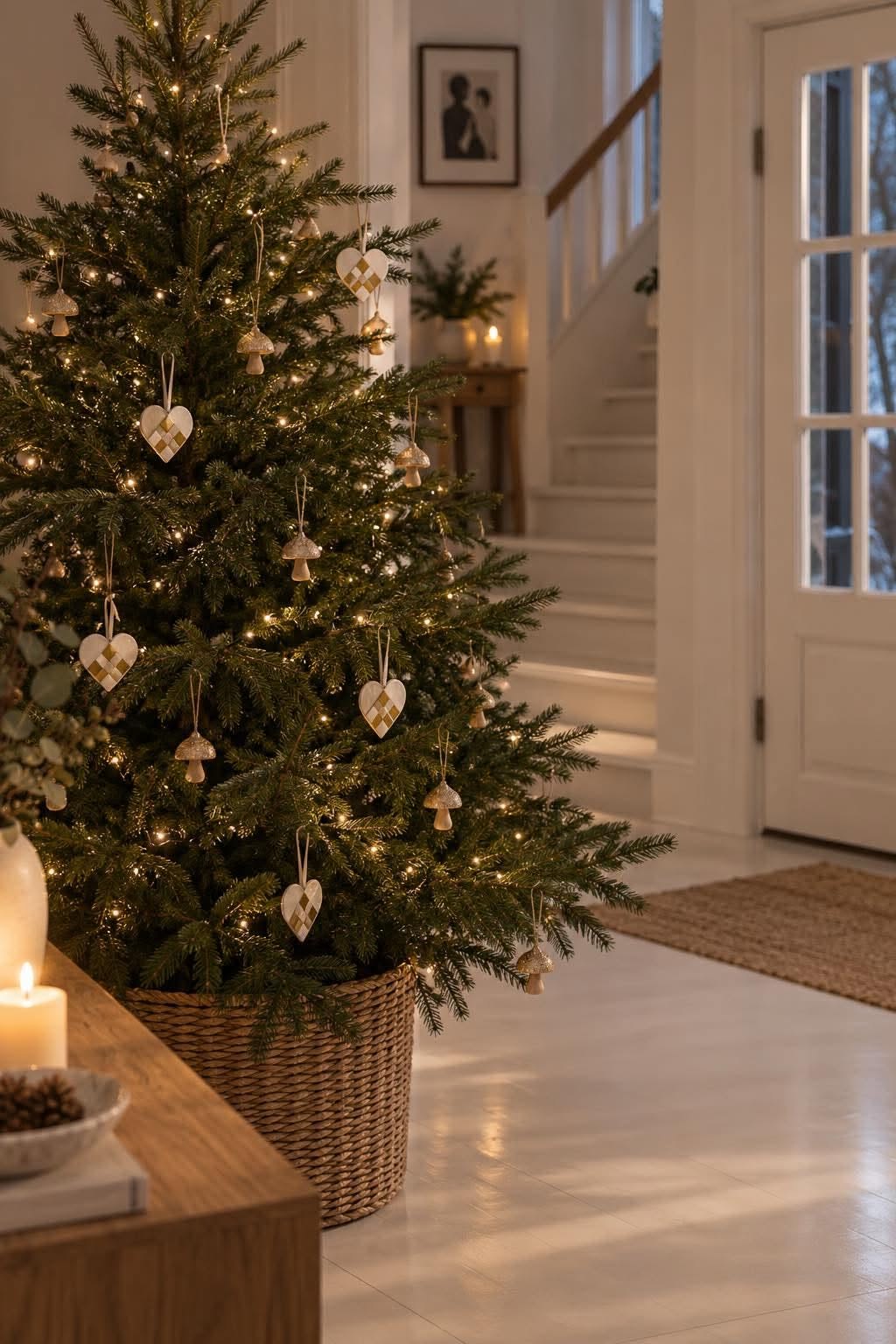 Weihnachtsherz Anhänger - Keramik