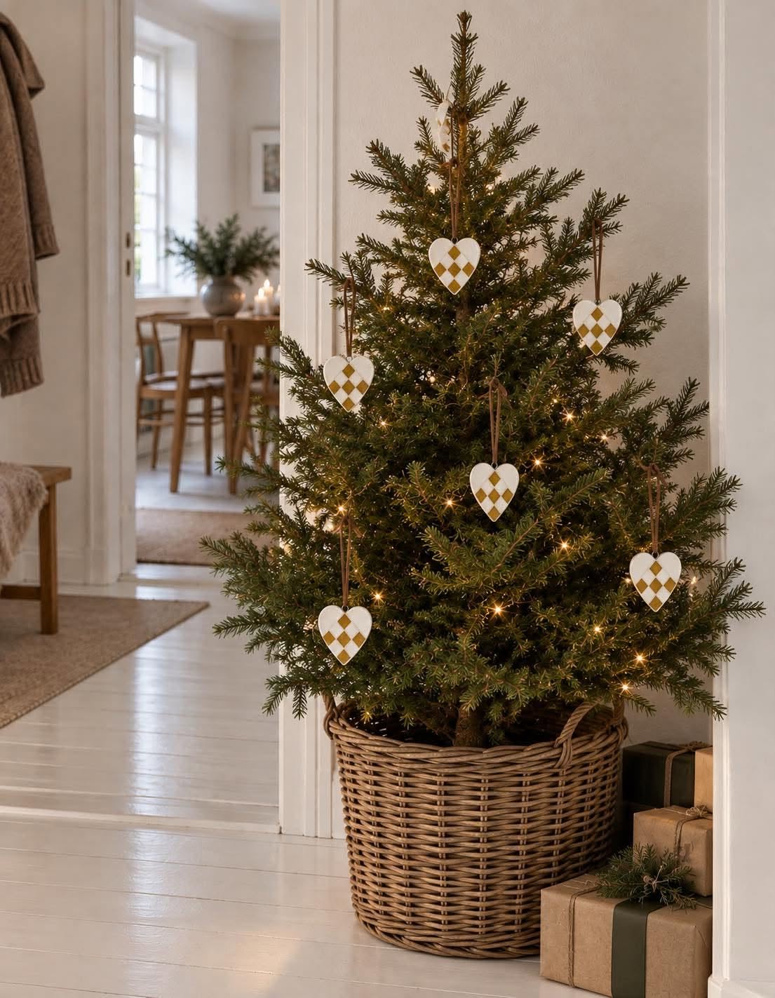 Weihnachtsherz Anhänger - Keramik