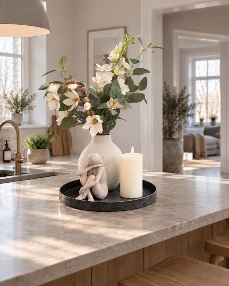 Rundes Tablett / Schale im Beton-Look - Groß