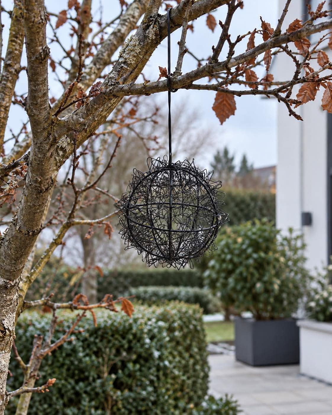 LED-Kugel für draußen - Schwarz