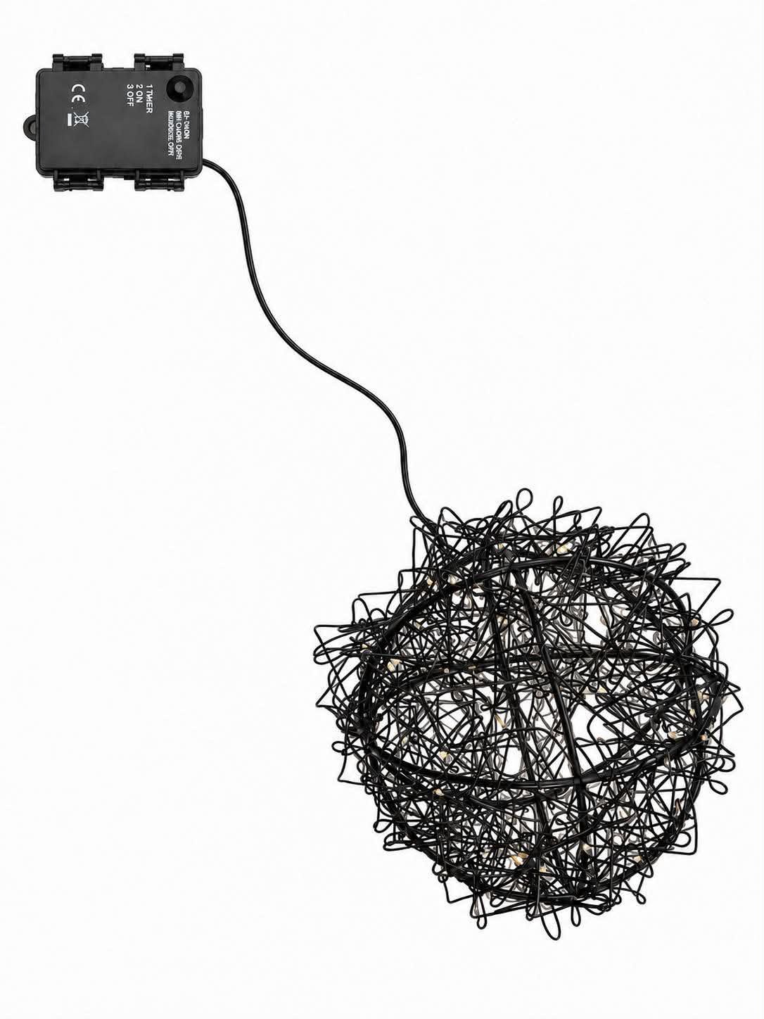 LED-Kugel für draußen - Schwarz