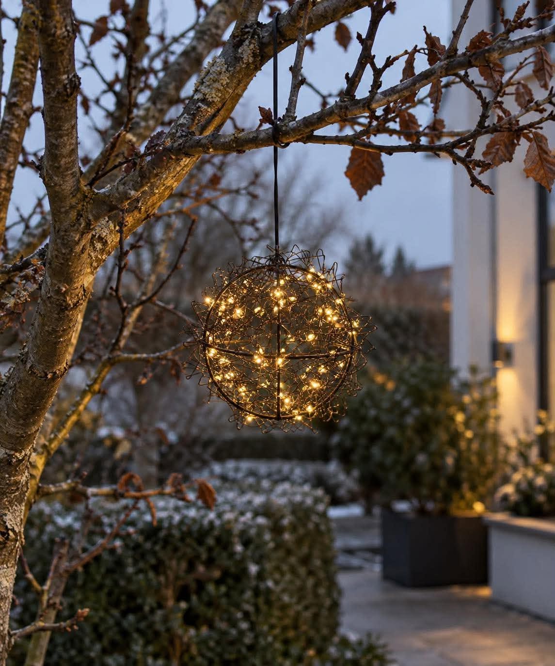 LED-Kugel für draußen - Schwarz