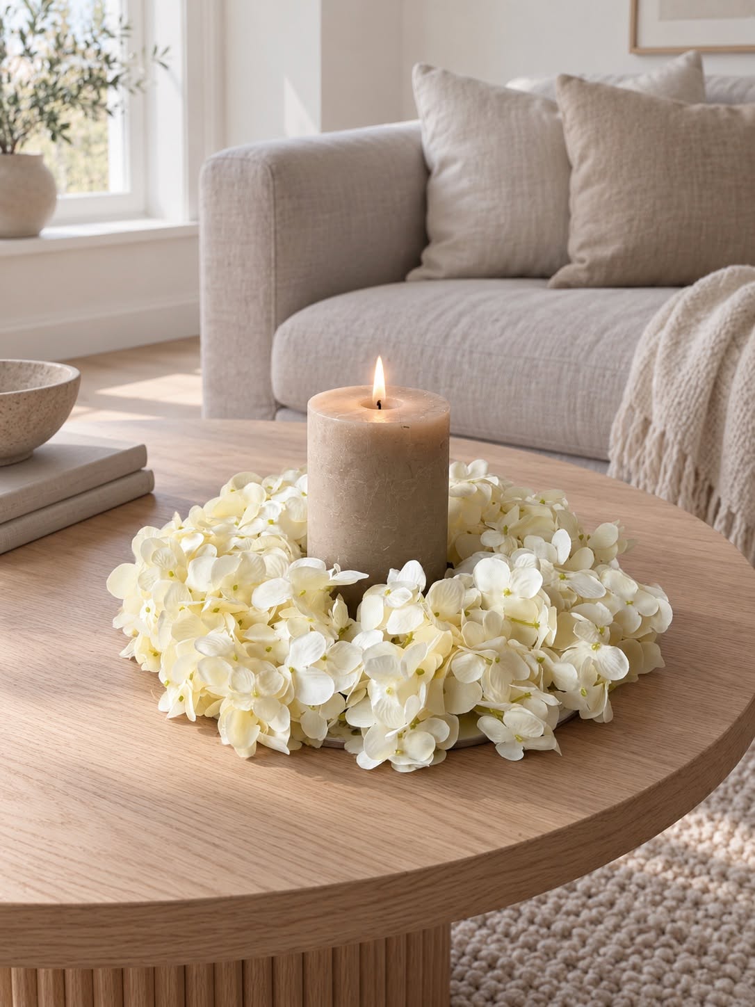 Krans Hortensia Hvid