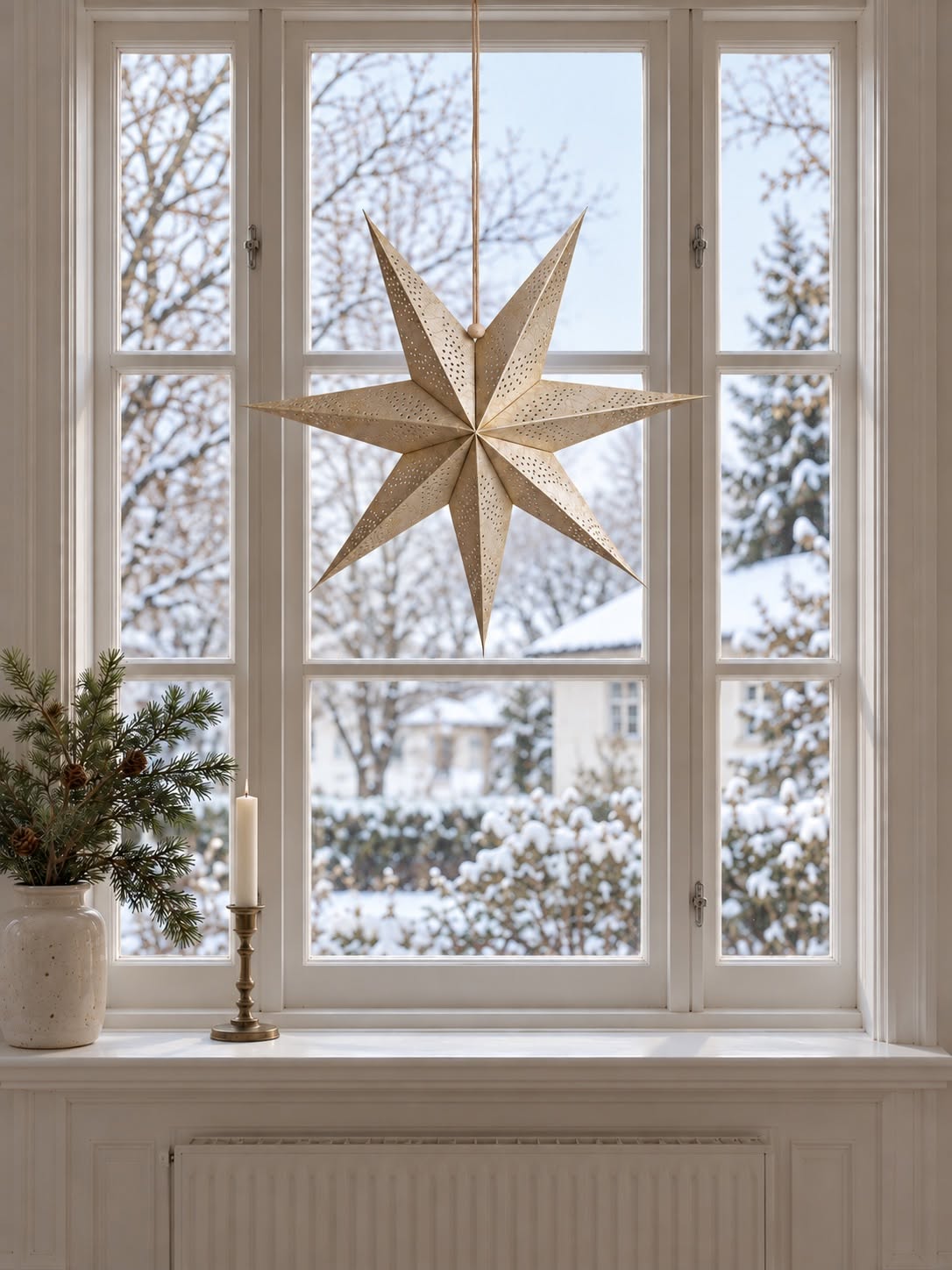 Stjerne 45cm - Champagne guld