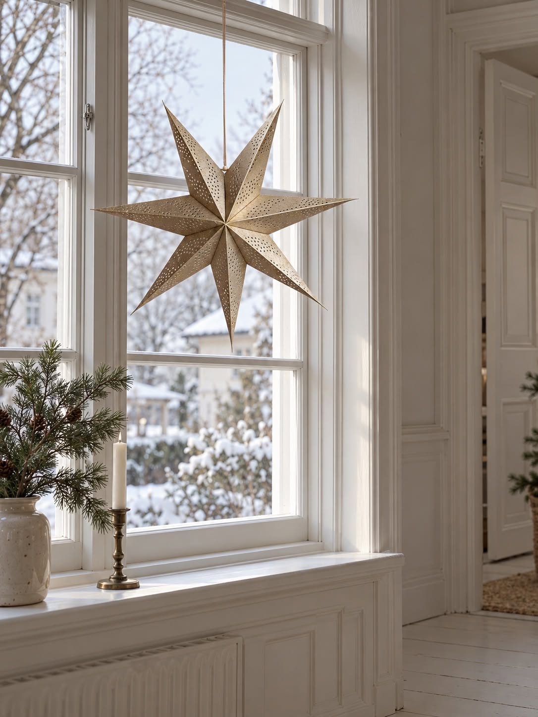 Stjerne 45cm - Champagne guld