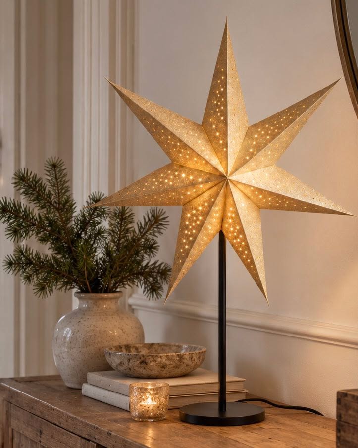 Stjerne bordlampe - Guld