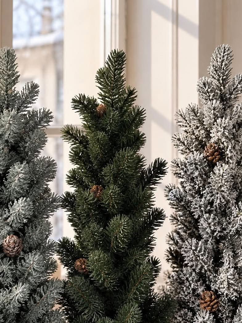 Træ i potte - MIX – kunstigt juletræ