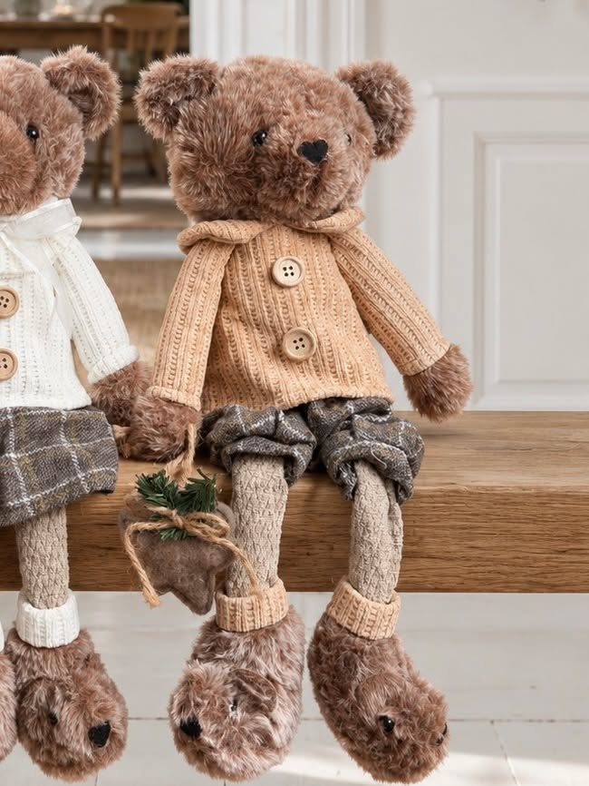 Weihnachtsbär Junge – braune Weihnachtsfigur