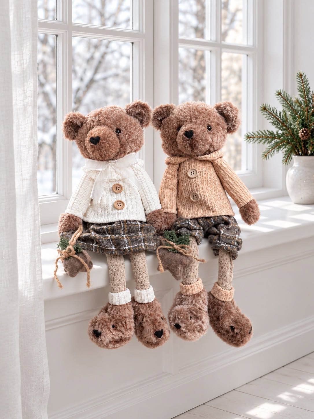 Weihnachtsbär Junge – braune Weihnachtsfigur