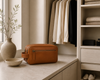 Doppelte Kulturtasche Faust - Cognac