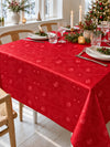 Weihnachts-Tischdecke Jacquard - Rot 320cm