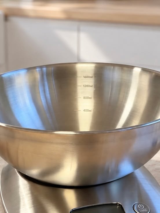 Küchenwaage mit Schüssel – Edelstahl