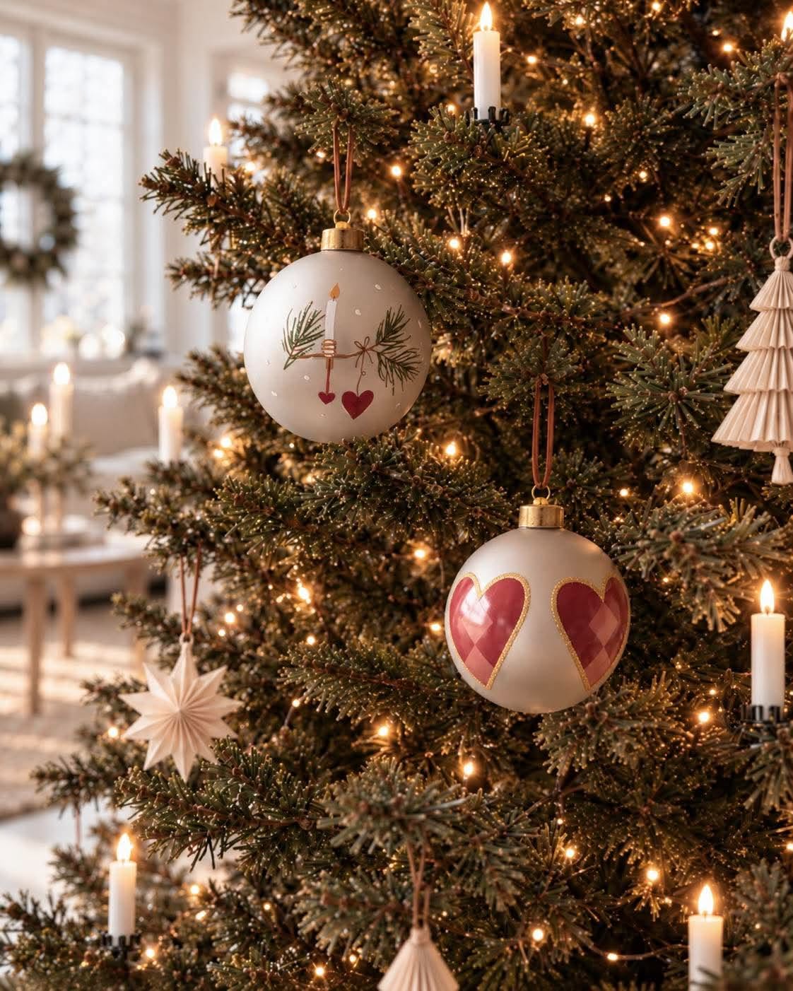 Weihnachtskugeln - Set mit 2 Stk, Glas