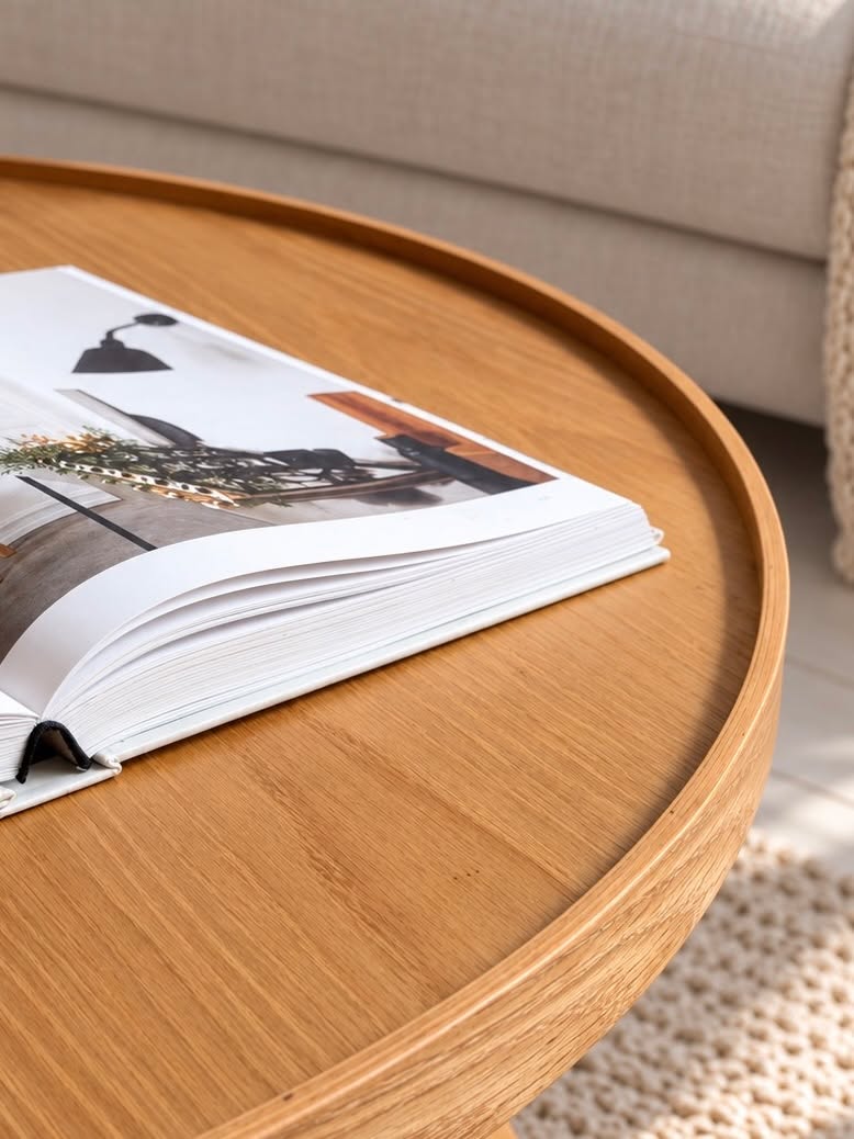 Couchtisch mit Ablage – Eiche und MDF
