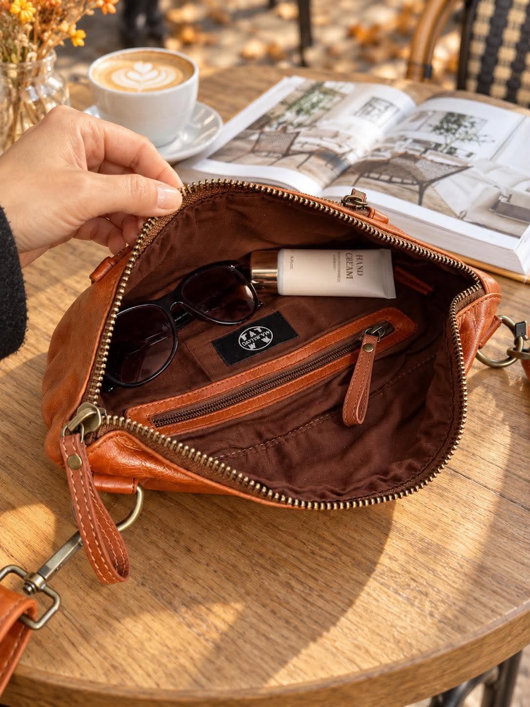 Bumbag Gewaschenes Rind - Cognac
