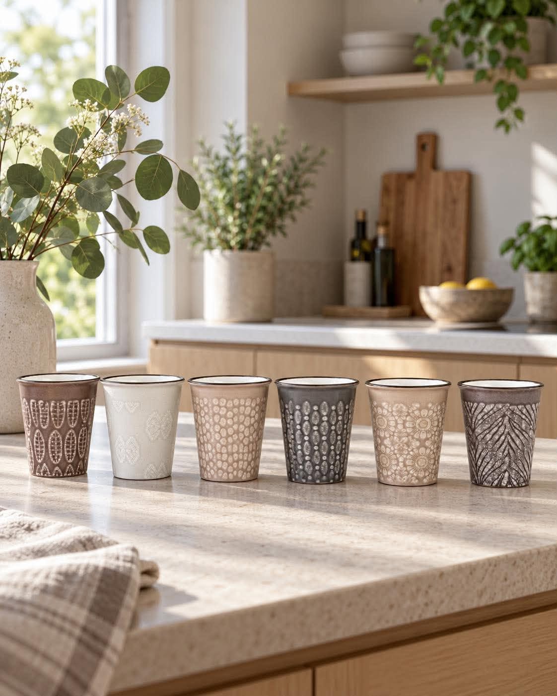 Espressotasse aus Steingut - 6 Stk