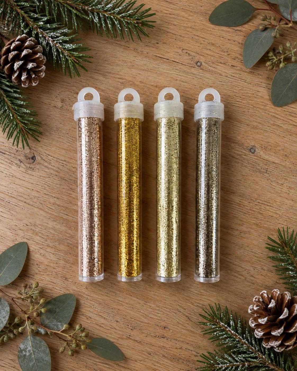 Glittermix in Röhrchen - 4 Stk – Metallic